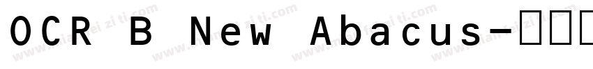 OCR B New Abacus字体转换